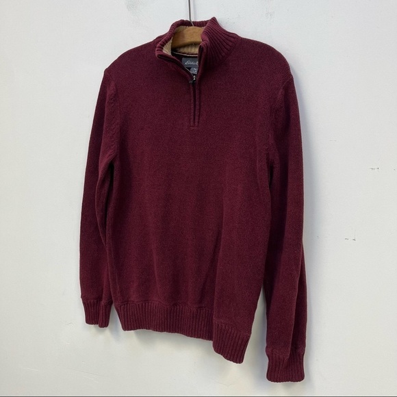 Eddie Bauer Heavy Cotton Half-Zip Sweater - Picture 2 of 8